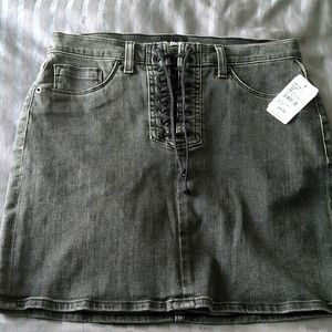 Hudson black jean mini skirt.